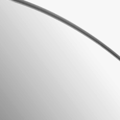 Pacific Lifestyle Brushed Silver Metal Slim Frame Arch Floor Mirror