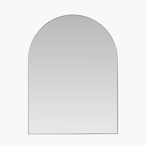 pacific lifestyle Brushed Silver Metal Slim Frame Tall Arch Wall Mirror