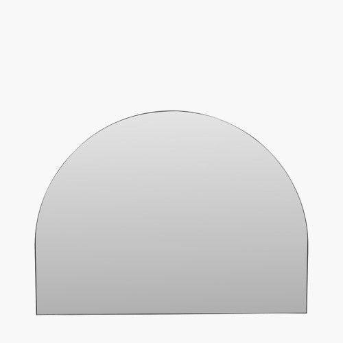 pacific lifestyle Brushed Silver Metal Slim Frame Wide Arch Wall Mirror