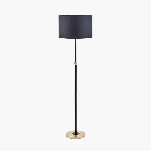 Pacific Lifestyle Bryce Black And Gold Metal Rise And Fall Floor Lamp
