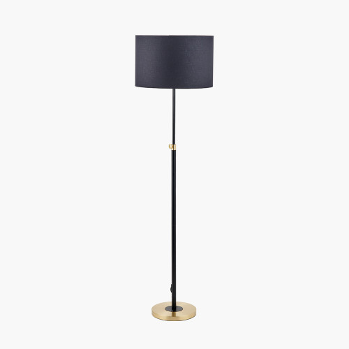 pacific lifestyle Bryce Black and Gold Metal Rise and Fall Floor Lamp