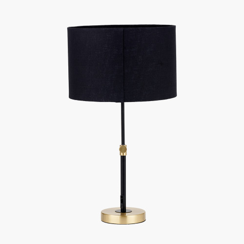 Pacific Lifestyle Bryce Black And Gold Metal Rise And Fall Table Lamp