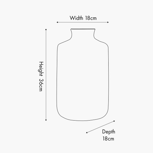 Pacific Lifestyle Bude Blue And White Stoneware Stripe Design Vase