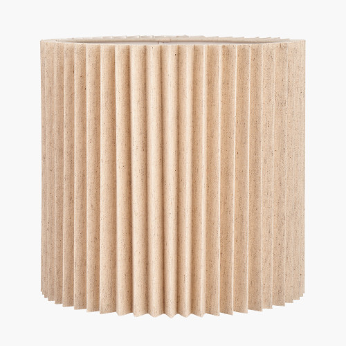 pacific lifestyle Callista 35cm Natural Linen Hard Pleat Lampshade
