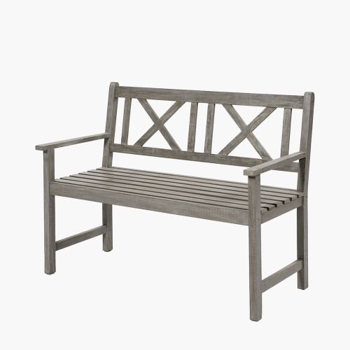 Pacific Lifestyle Cambridge Antique Grey Outdoor 2 Seater Bench