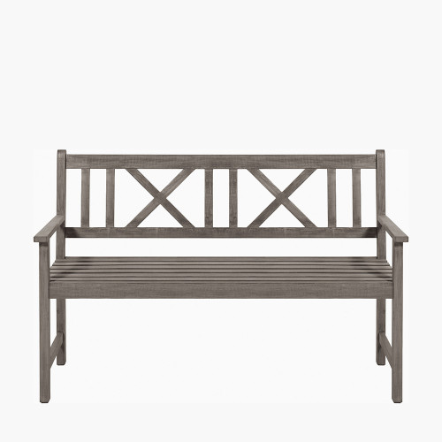 pacific lifestyle Cambridge Antique Grey Outdoor 3 Seater Acacia Wood Bench