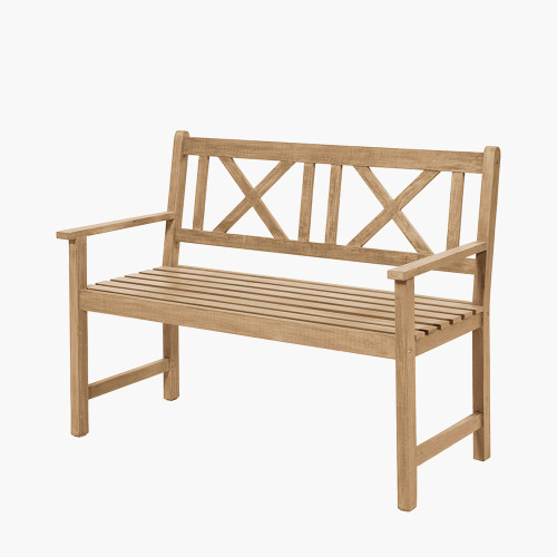 Pacific Lifestyle Cambridge Light Teak Outdoor 2 Seater Bench