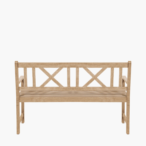 Pacific Lifestyle Cambridge Light Teak Outdoor 3 Seater Acacia Wood Bench