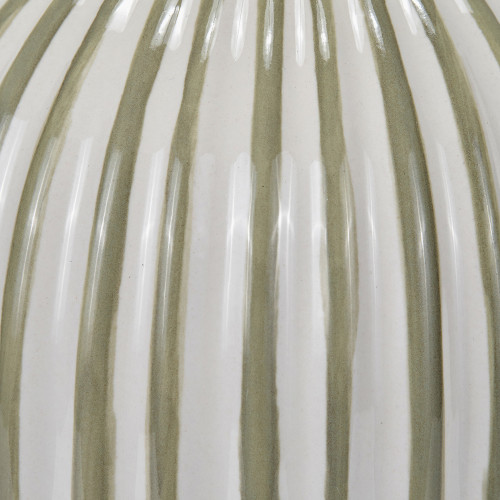 Pacific Lifestyle Cannes Sage And White Stripe Ceramic Table Lamp