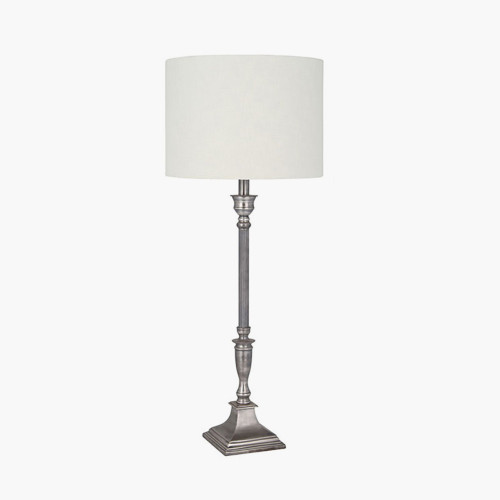 Pacific Lifestyle Canterbury Antique Silver Metal Table Lamp Base