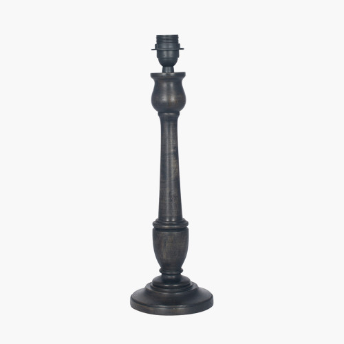 pacific lifestyle Captiva Antique Black Mango Wood Table Lamp Base