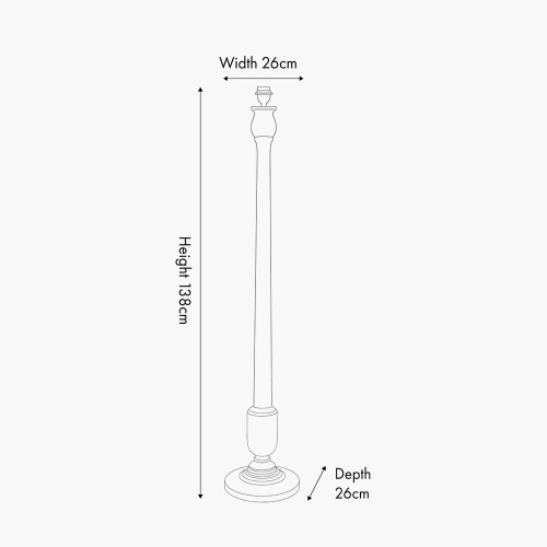 Pacific Lifestyle Captiva Grey Wash Mango Wood Floor Lamp Base