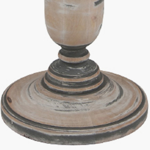 Pacific Lifestyle Captiva Grey Wash Mango Wood Floor Lamp Base With Rouen 45cm White Boucle Cylinder Lampshade