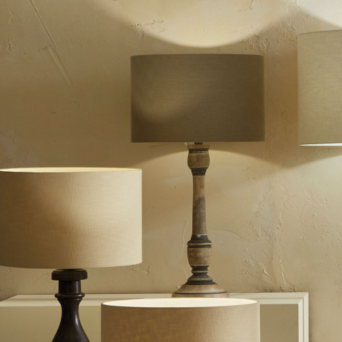 Pacific Lifestyle Captiva Grey Wash Mango Wood Table Lamp Base