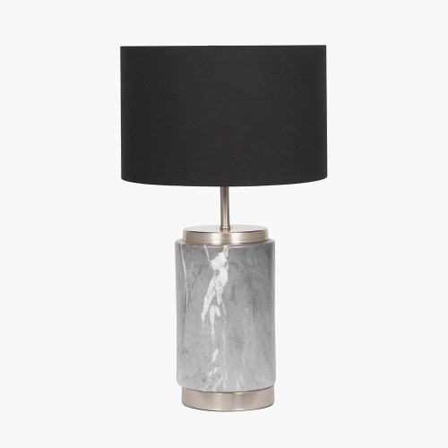 Pacific Lifestyle Carrara Grey Marble Effect Ceramic Table Lamp
