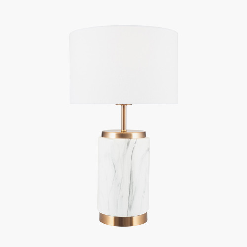 Pacific Lifestyle Carrara Marble Effect Ceramic Table Lamp