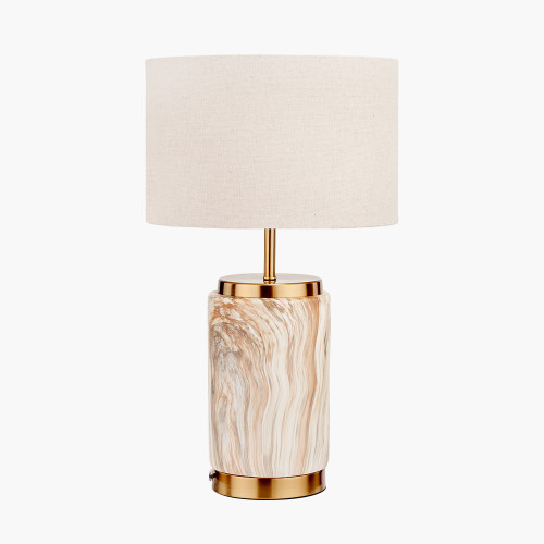 Pacific Lifestyle Carrara Natural Stone Effect Ceramic Table Lamp