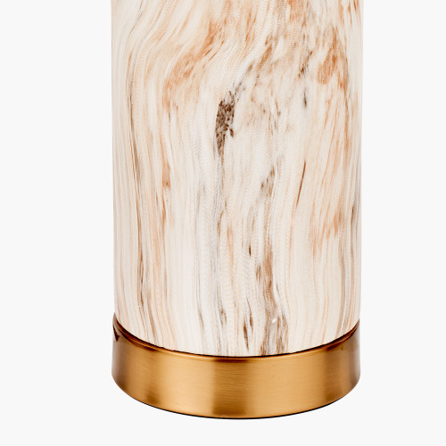 Pacific Lifestyle Carrara Natural Stone Effect Ceramic Tall Table Lamp