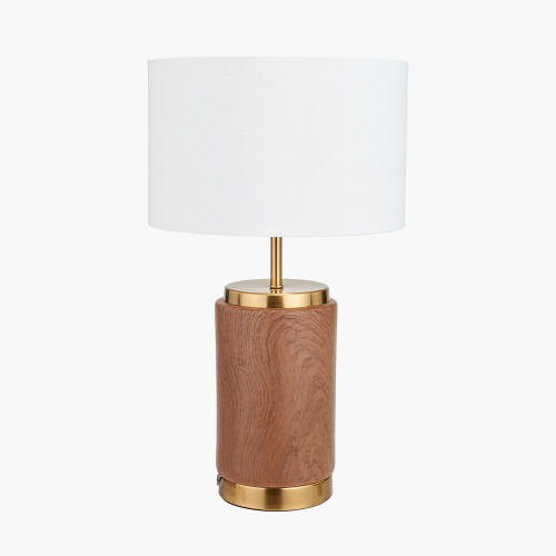 Pacific Lifestyle Carrara Wood Effect Ceramic Table Lamp