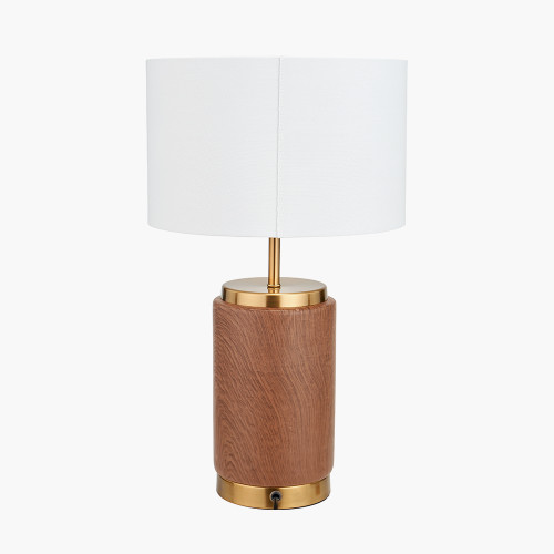 Pacific Lifestyle Carrara Wood Effect Ceramic Table Lamp