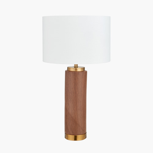 Pacific Lifestyle Carrara Wood Effect Ceramic Tall Table Lamp