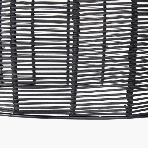 Pacific Lifestyle Caswell Black Rattan Cloche Non Elec Pendant