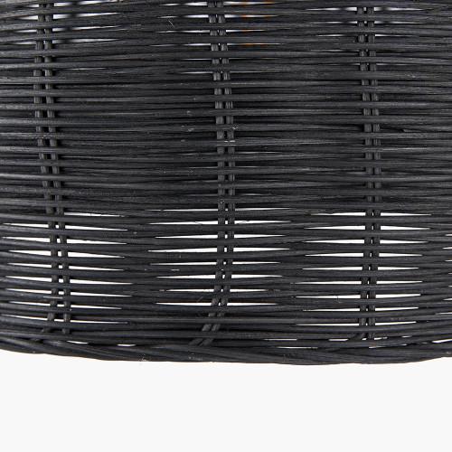 Pacific Lifestyle Caswell Black Rattan Dome Non Elec Pendant