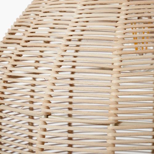 Pacific Lifestyle Caswell Natural Rattan Cloche Non Elec Pendant