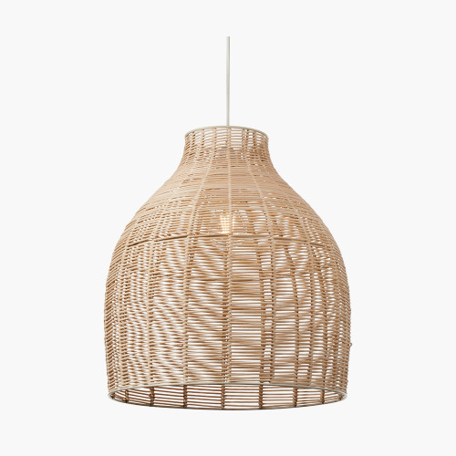 pacific lifestyle Caswell Natural Rattan Cloche Non Elec Pendant