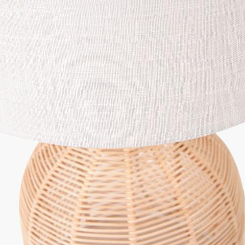 Pacific Lifestyle Caswell Natural Rattan Cloche Table Lamp