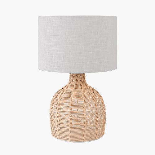 pacific lifestyle Caswell Natural Rattan Cloche Table Lamp