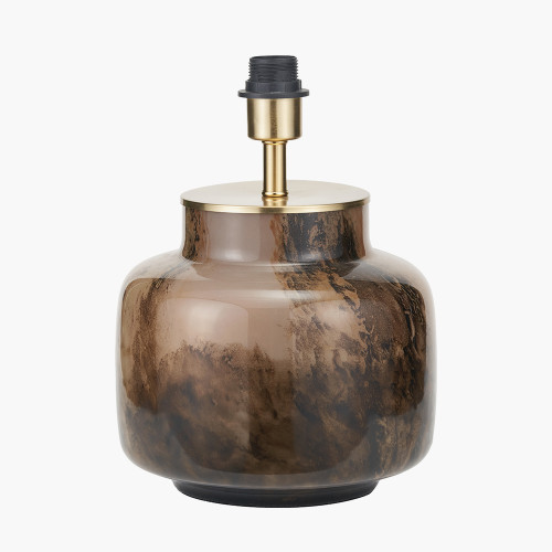 Pacific Lifestyle Cerdanya Brown And Beige Glass Table Lamp Base