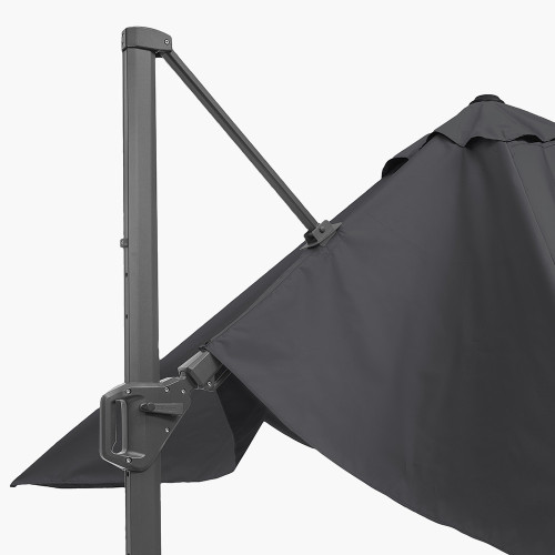 Pacific Lifestyle Challenger T2 3.5 X 2.6m Rectangular Anthracite Free Arm Parasol