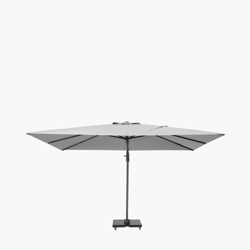 Pacific Lifestyle Challenger T2 3.5 X 2.6m Rectangular Luna Grey Free Arm Parasol
