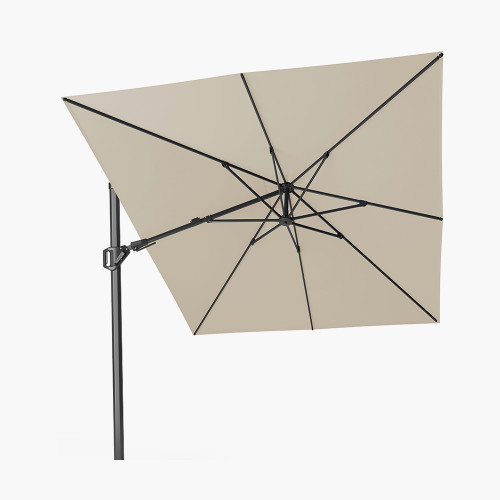 Pacific Lifestyle Challenger T2 3.5 X 2.6m Rectangular Premium Champagne Free Arm Parasol