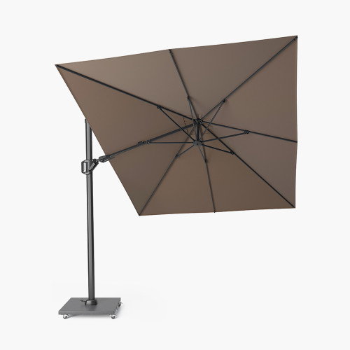 Pacific Lifestyle Challenger T2 3.5 X 2.6m Rectangular Premium Havana Taupe Free Arm Parasol