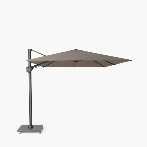 pacific lifestyle Challenger T2 3.5 x 2.6m Rectangular Premium Havana Taupe Free Arm Parasol