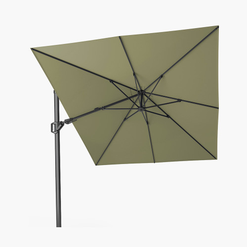 Pacific Lifestyle Challenger T2 3.5 X 2.6m Rectangular Premium Lush Green Free Arm Parasol