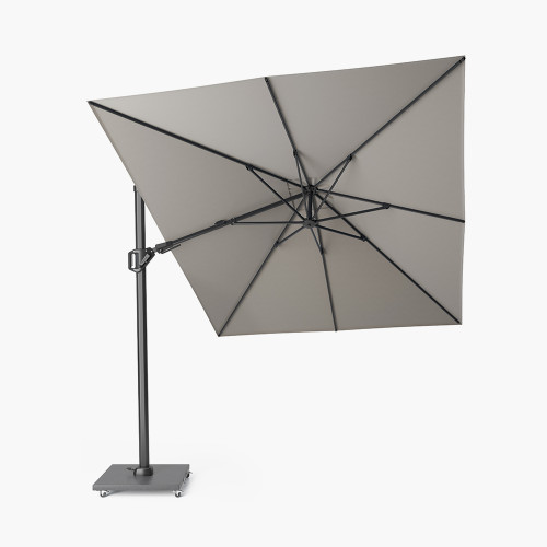 Pacific Lifestyle Challenger T2 3.5 X 2.6m Rectangular Premium Manhattan Grey Free Arm Parasol