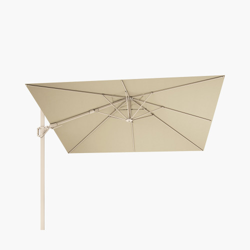 Pacific Lifestyle Challenger T2 3.5 X 2.6m Rectangular Sandstone / Champagne Free Arm Parasol