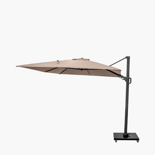 Pacific Lifestyle Challenger T2 3.5 X 2.6m Rectangular Taupe Free Arm Parasol