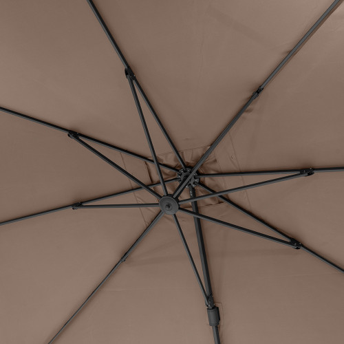 Pacific Lifestyle Challenger T2 3.5 X 2.6m Rectangular Taupe Free Arm Parasol