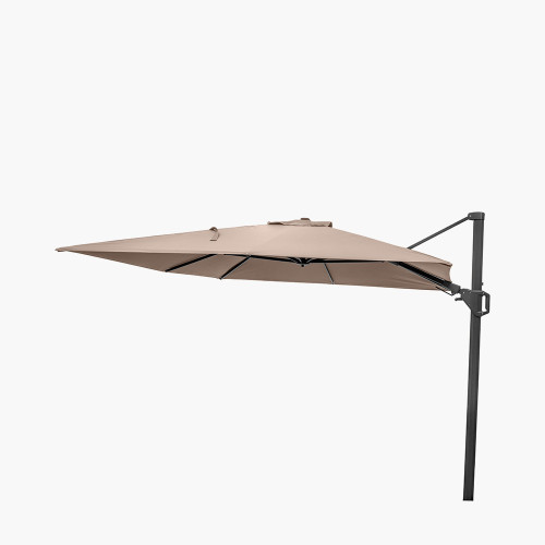 pacific lifestyle Challenger T2 3.5 x 2.6m Rectangular Taupe Free Arm Parasol