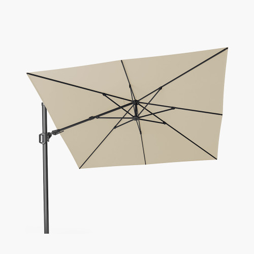 Pacific Lifestyle Challenger T2 3m Square Premium Champagne Free Arm Parasol