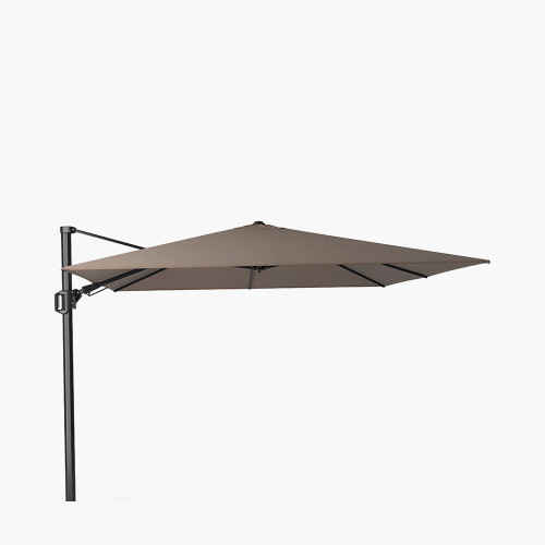 pacific lifestyle Challenger T2 3m Square Premium Havana Taupe Free Arm Parasol