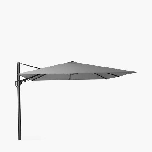 pacific lifestyle Challenger T2 3m Square Premium Manhattan Grey Free Arm Parasol