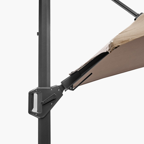 Pacific Lifestyle Challenger T2 3m Square Taupe Free Arm Parasol