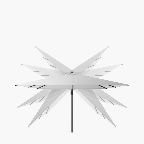 Pacific Lifestyle Challenger Teak T2 3m Square Premium Champagne Free Arm Parasol