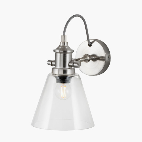 Pacific Lifestyle Chaplin Chrome And Glass Wall Light