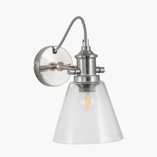 Pacific Lifestyle Chaplin Chrome And Glass Wall Light
